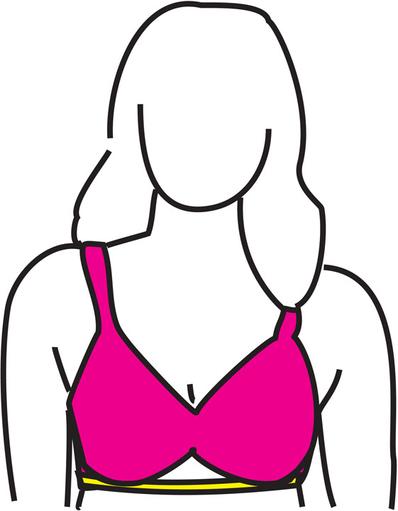Choosing the pattern size by the chest measurement gives better sizing results.