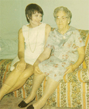 Here I am with my grandmother..