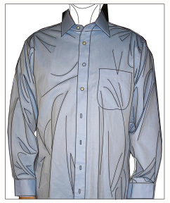 Poorly fitted, manufactured shirt