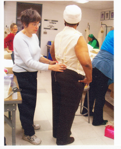 The muslin must be carefully checked, as its fit determines the fit of future home-sewing patterns.